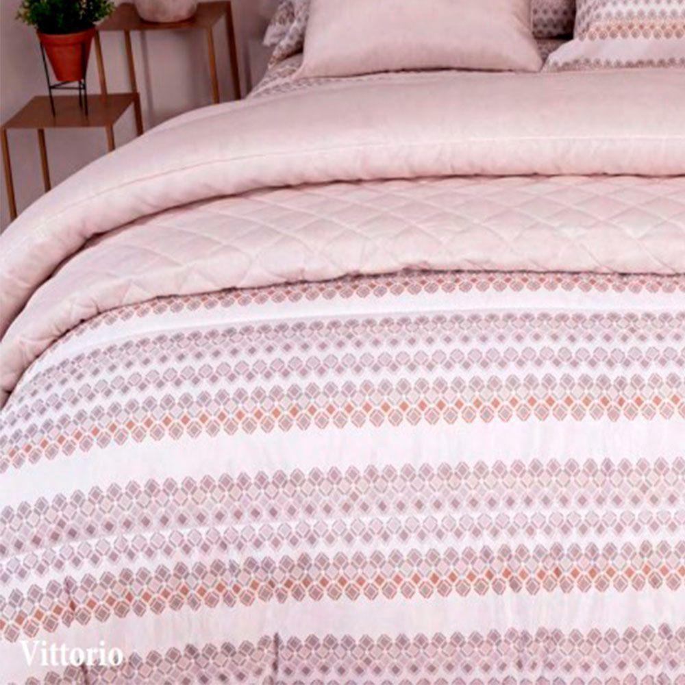 Jogo De Cama Duplo Casal 4 Peças 140 Fios 250x220cm Vittorio Realce Premium - Sultan - 3