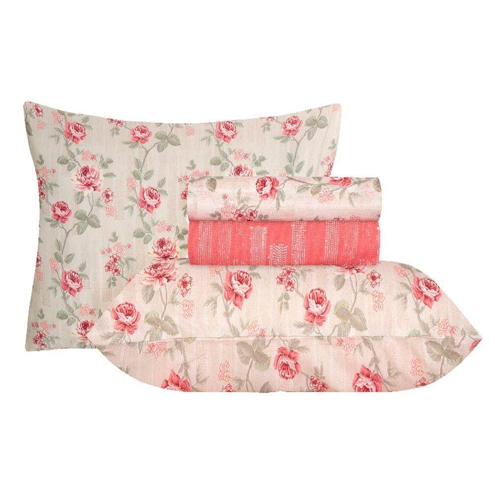 Jogo De Cama Duplo Casal 4 Peças 140 Fios 250x220cm Olinda Realce Premium - Sultan - 1