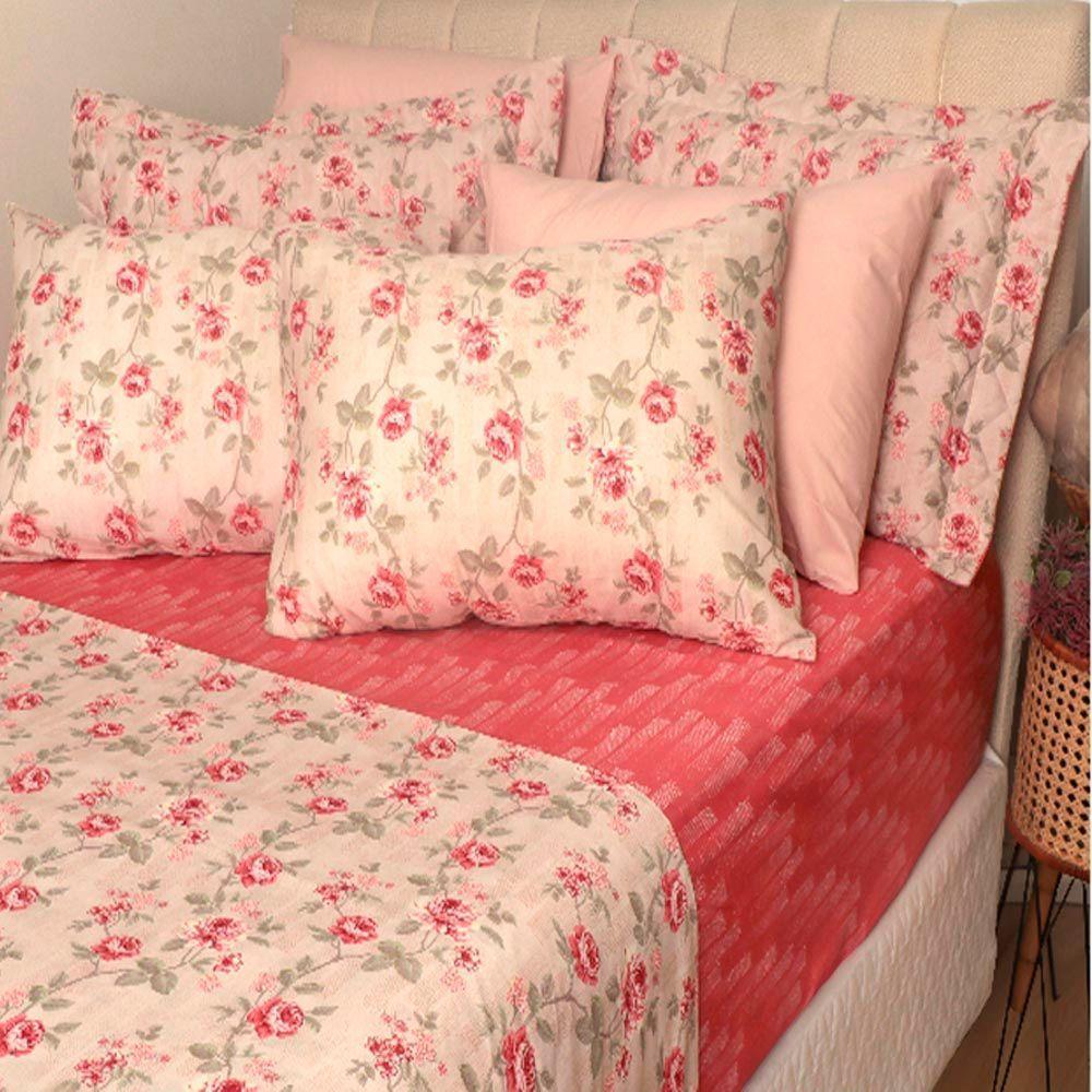 Jogo De Cama Duplo Casal 4 Peças 140 Fios 250x220cm Olinda Realce Premium - Sultan - 4