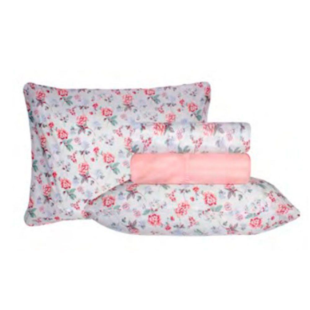 Jogo De Cama Duplo Casal 4 Peças 140 Fios 250x220cm Catarina Realce Premium - Sultan - 5