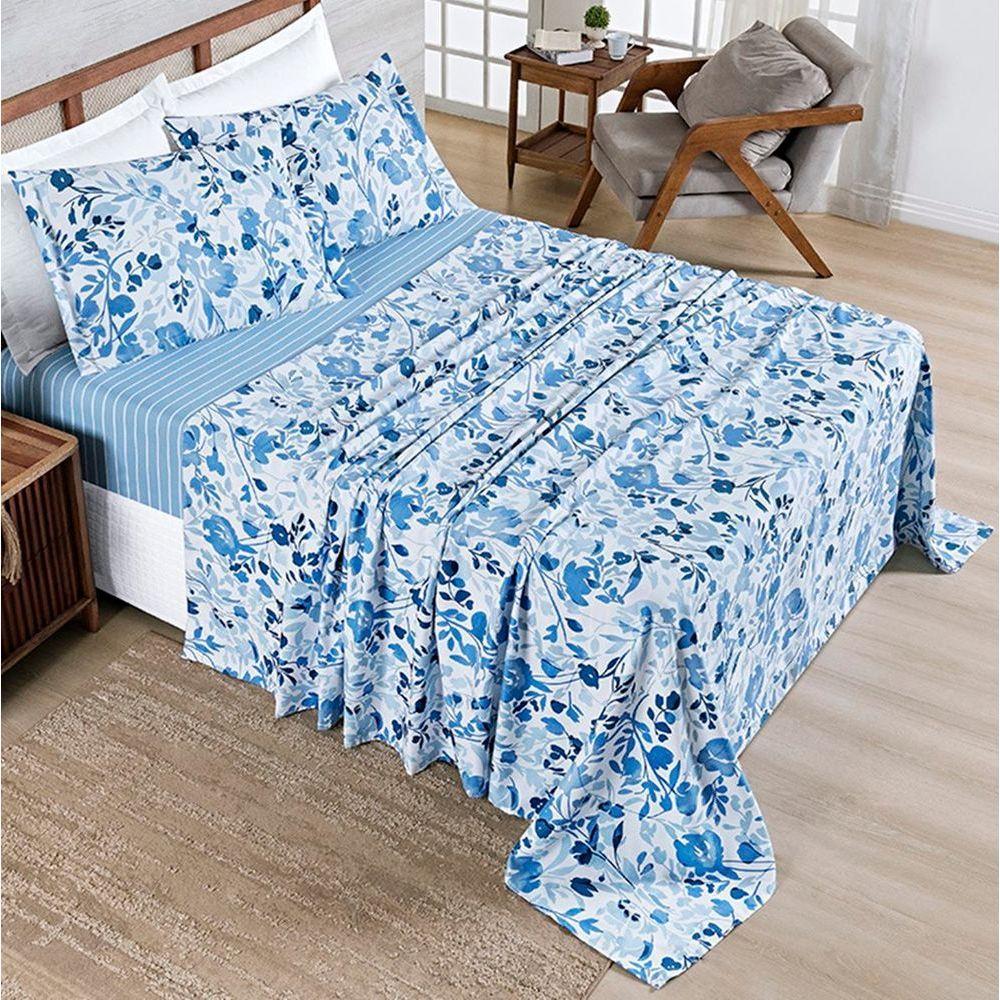 Jogo De Lençol King Sublime 400 Fios Micropercal Toque De Algodão 4 Peças - Lolli 100% Poliéster - 2