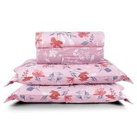 Jogo De Lençol Casal Sublime 400 Fios Micropercal Toque De Algodão 4 Peças Flora - 100% Poliéster - 1