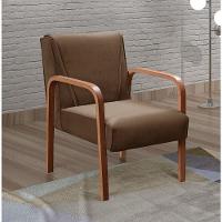 Poltrona Decorativa Anita Cadeira Moderna Sala Recepção - Veludo Marrom 260 - 3