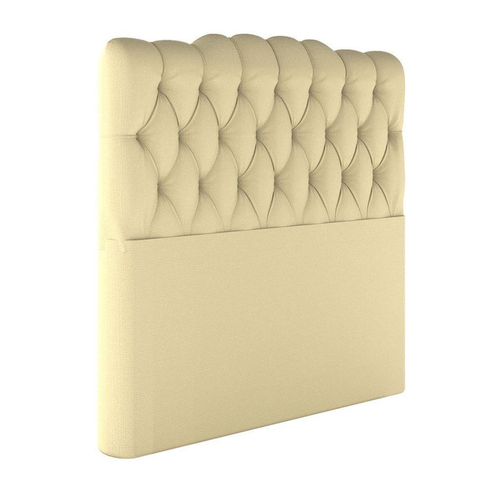 Cabeceira Estofada King 195 Cm Prisma Linho Cor: Creme - 2