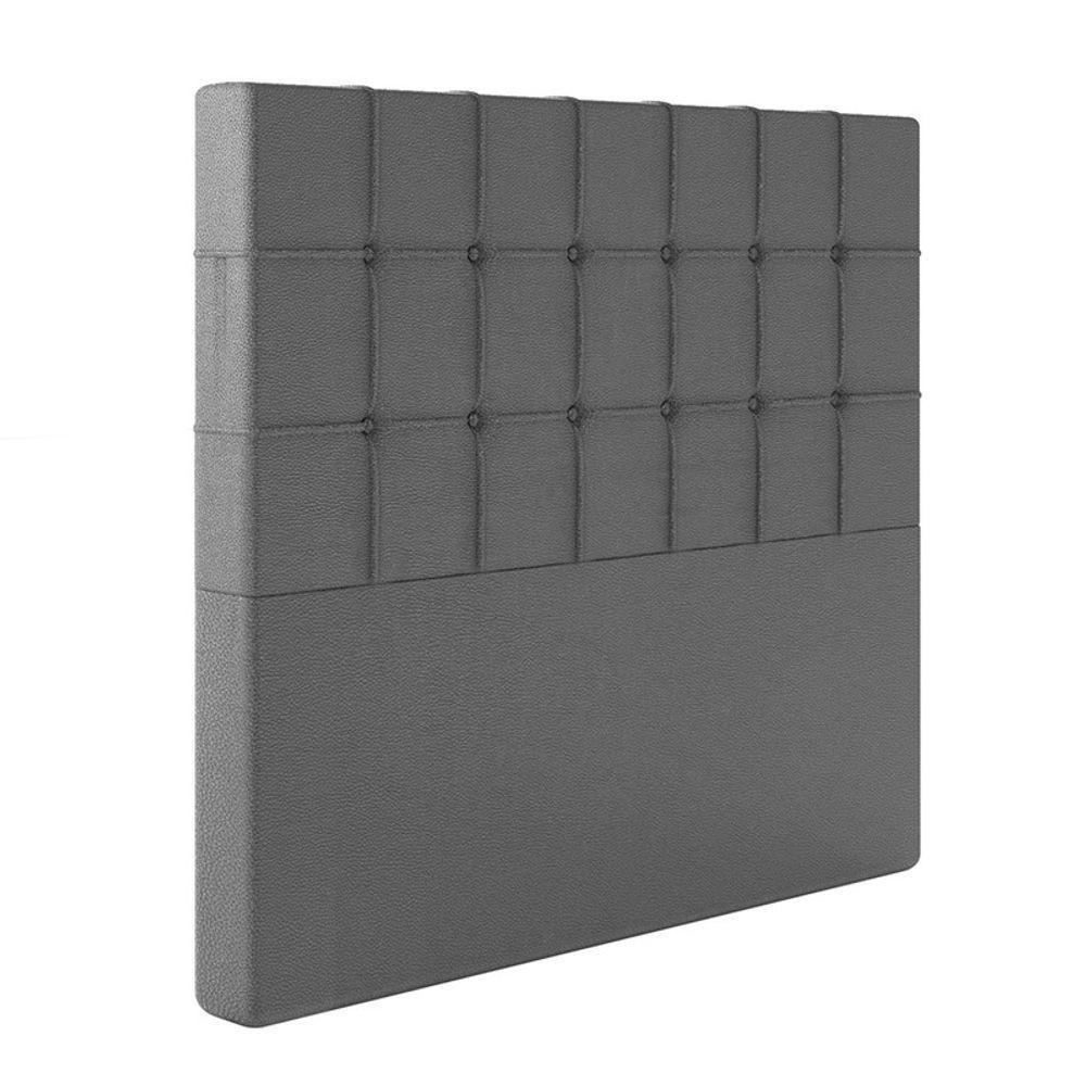 Cabeceira Estofada Casal 140 Cm Turmalina Corino Cor: Preto - 2