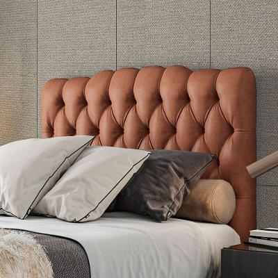 Cabeceira Estofada King 195 Cm Prisma Veludo Cor: Terracota