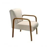 Poltrona Decorativa Anita Cadeira Moderna Sala Recepção - Linho Bege 140 - 4