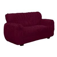 Capa Para Sofá 2 E 3 Lugares De Malha New City Vinho Sultan - 4