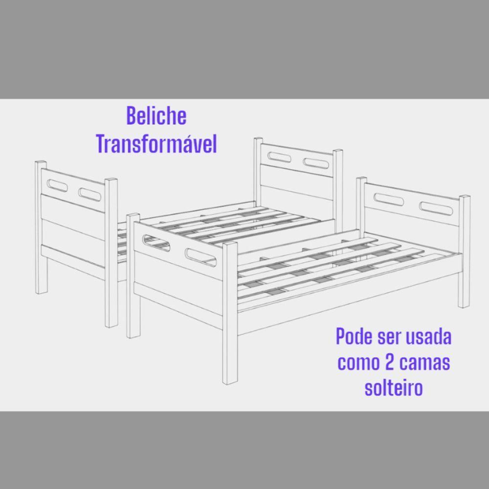 Beliche Com 2 Colchões D33 Premium – Conforto E Segurança Cor:legno - 6