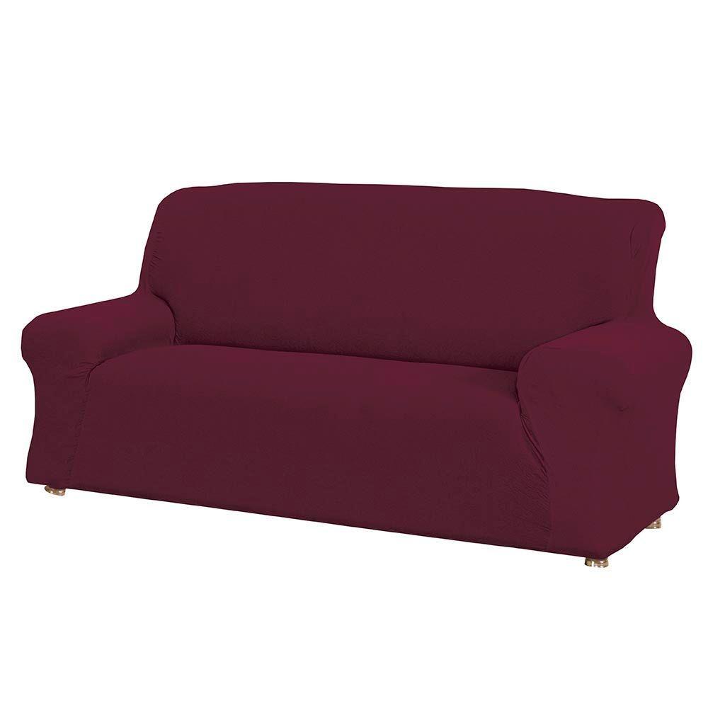 Capa Para Sofá 2 E 3 Lugares Vinho New City Casa Doro Sultan - 3