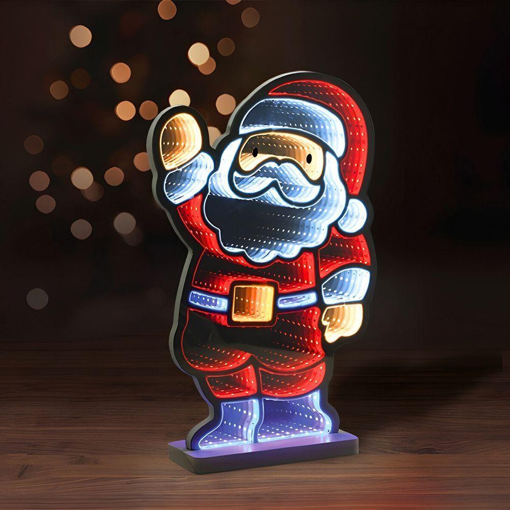 Papai Noel Iluminado Led Luz Infinita 40cm Bivolt Taschibra - 2