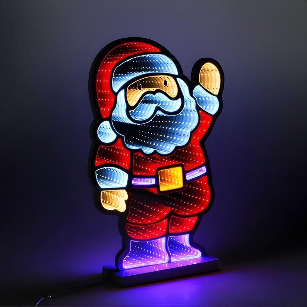 Papai Noel Iluminado Led Luz Infinita 40cm Bivolt Taschibra - 5