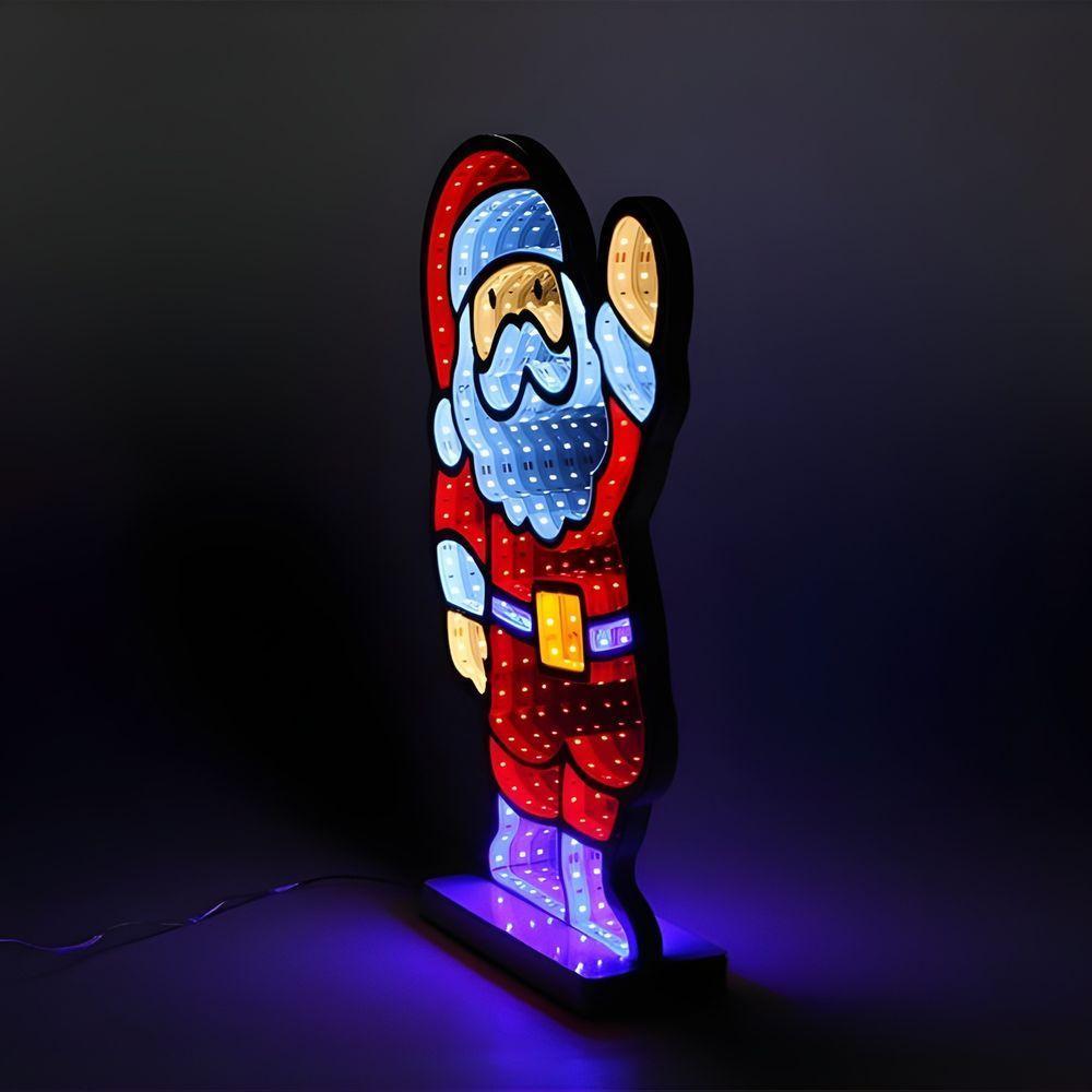 Papai Noel Iluminado Led Luz Infinita 40cm Bivolt Taschibra - 6