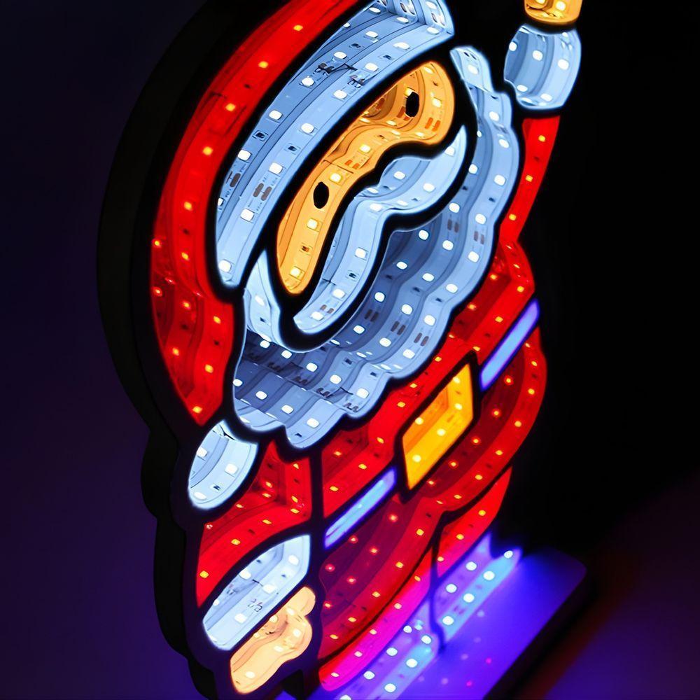 Papai Noel Iluminado Led Luz Infinita 40cm Bivolt Taschibra - 8