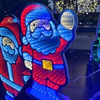 Papai Noel Iluminado Led Luz Infinita 40cm Bivolt Taschibra