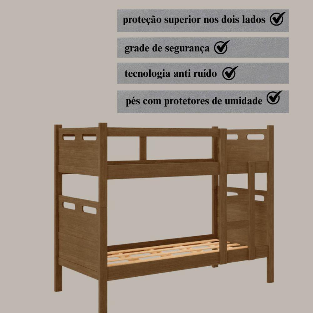 Beliche Solteiro Reforçada + 2 Colchões D33 14 Cm Premium Cor:legno - 3