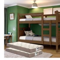 Beliche Solteiro Reforçada + 2 Colchões D33 14 Cm Premium Cor:legno - 1