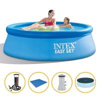 Piscina Inflavel 3.853l + Filtro 220v + Capa + Bomba + Forro Intex - 1