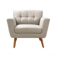 Conjunto 2 Poltronas Bruna Confortável Decorativa Moderna - Linho Bege 140 - 2