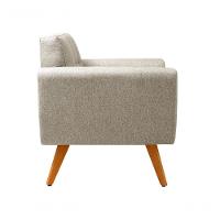 Conjunto 2 Poltronas Bruna Confortável Decorativa Moderna - Linho Bege 140 - 3