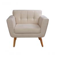 Conjunto 2 Poltronas Bruna Confortável Decorativa Moderna - Veludo Capuccino 250 - 2