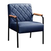 Poltrona Ludmilla Cadeira Decorativa Sala Recepção Escritório - Linho Azul 330 - 1