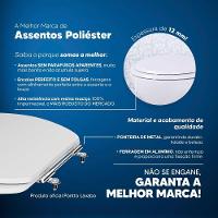 Assento Sanitario Poliester Turquesa Branco Para Vaso Pettra 6lpf - 5