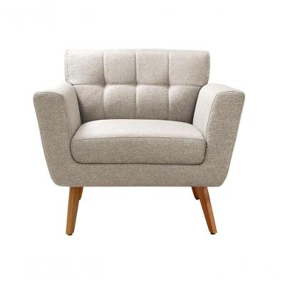 Poltrona Decorativa Bruna Living Sala Quarto Recepção - Linho Bege 140