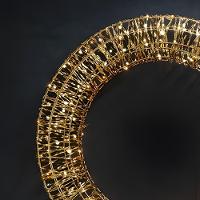 Guirlanda Iluminada Led 38cm Fita Dourada Bivolt Taschibra