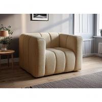 Poltrona Mona Decorativa Confortável Moderna Sala De Estar - Linho Marrom 150 - 3