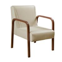 Poltrona Decorativa Anita Cadeira Moderna Sala Recepção - Corino Bege 370 - 1