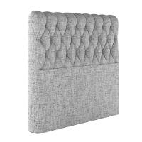 Cabeceira Estofada Solteiro 90 Cm Topázio Linho Cor: Cinza - 2