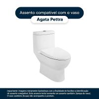 Assento Sanitario Poliester Soft Close Agata Branco Para Vaso Pettra 6lpf