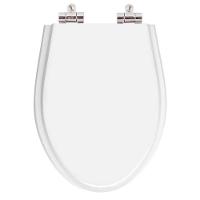 Tampa De Vaso Poliester Com Amortecedor Ametista Branco Para Bacia Pettra 6lpf - 1