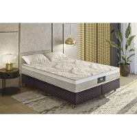 Cama Box Conjugado Queen Com Colchão 158x62x198 Los Angeles Gazin Cr35327 Areia Marrom - 1