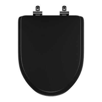 Assento Sanitário Poliester Soft Close Gunna Preto Para Vaso Eternit