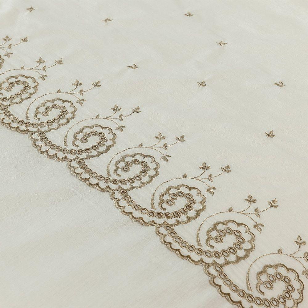 Cobre Leito + Jogo De Cama 7 Peças King Percal 200 Fios Mistral 100% Algodão - Palha - 6