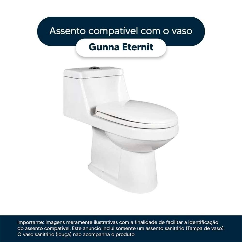 Tampa De Vaso Laqueado Gunna Preto Para Bacia Eternit 6lpf - 4