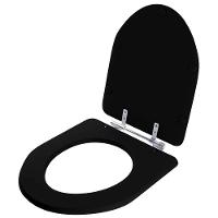 Assento Sanitário Laqueado Gunna Preto Para Vaso Eternit - 2