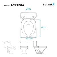 Assento Sanitario Laqueado Soft Close Ametista Branco Para Vaso Pettra 6lpf - 2