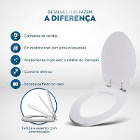 Assento Sanitario Laqueado Soft Close Ametista Branco Para Vaso Pettra 6lpf - 3