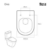Tampa De Vaso Laqueado Ona Branco Para Bacia Roca 6lpf - 3