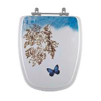 Assento Sanitario Decorado Borboleta Turim Para Vaso Eternit - 1