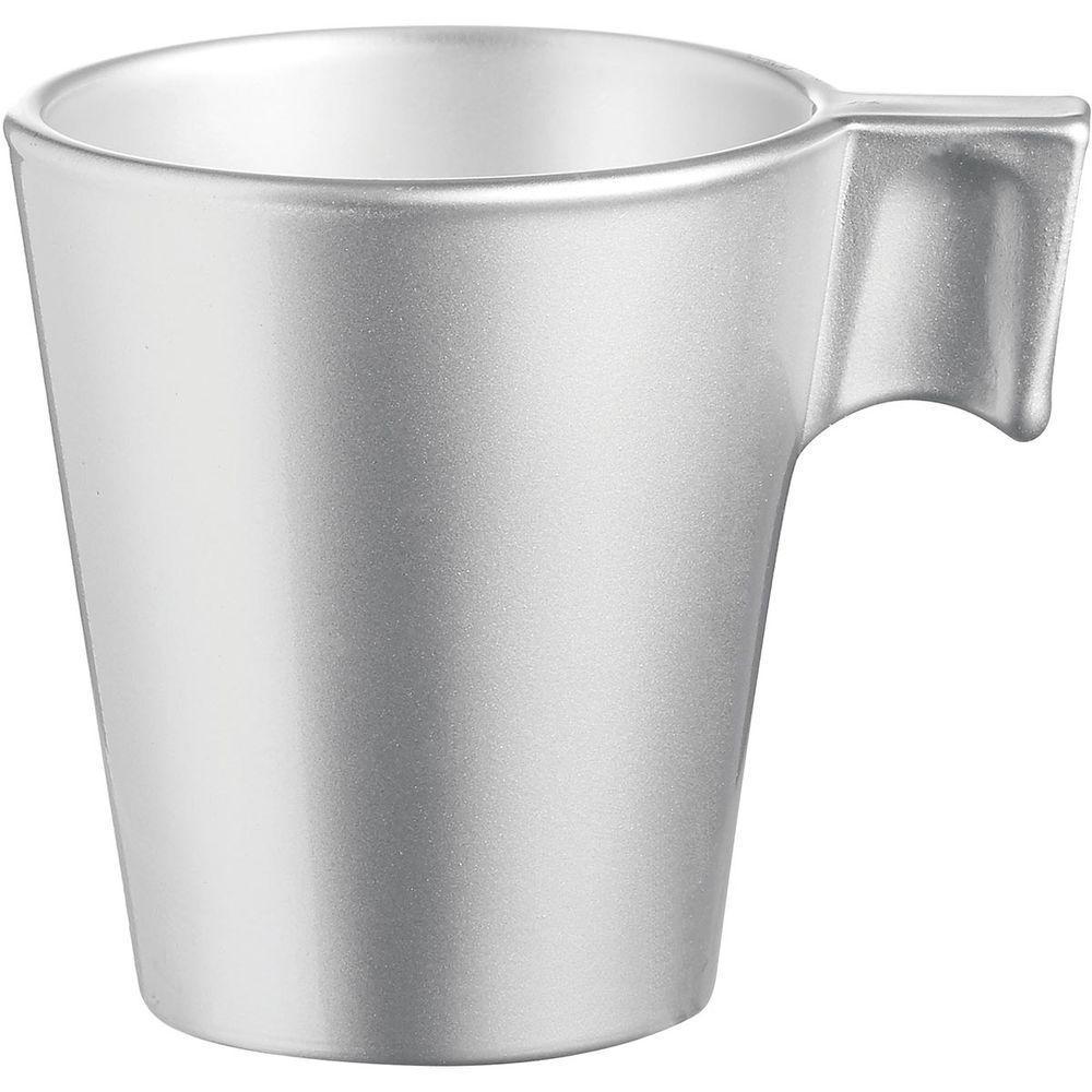 Luminarc Flashy Xícara Expresso 6X6X6Cm 80Ml Vidro Temperado Prata - 1