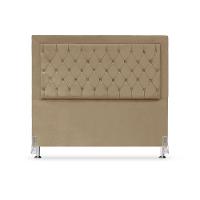 Cabeceira De Cama Box Casal 140 Cm Baronesa Cor:bege Escuro