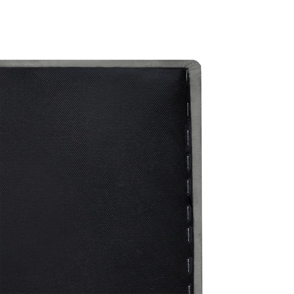 Cabeceira Estofada Cama Box Casal 140 Cm Carla Premium - Veludo Cinza Grafite - 4