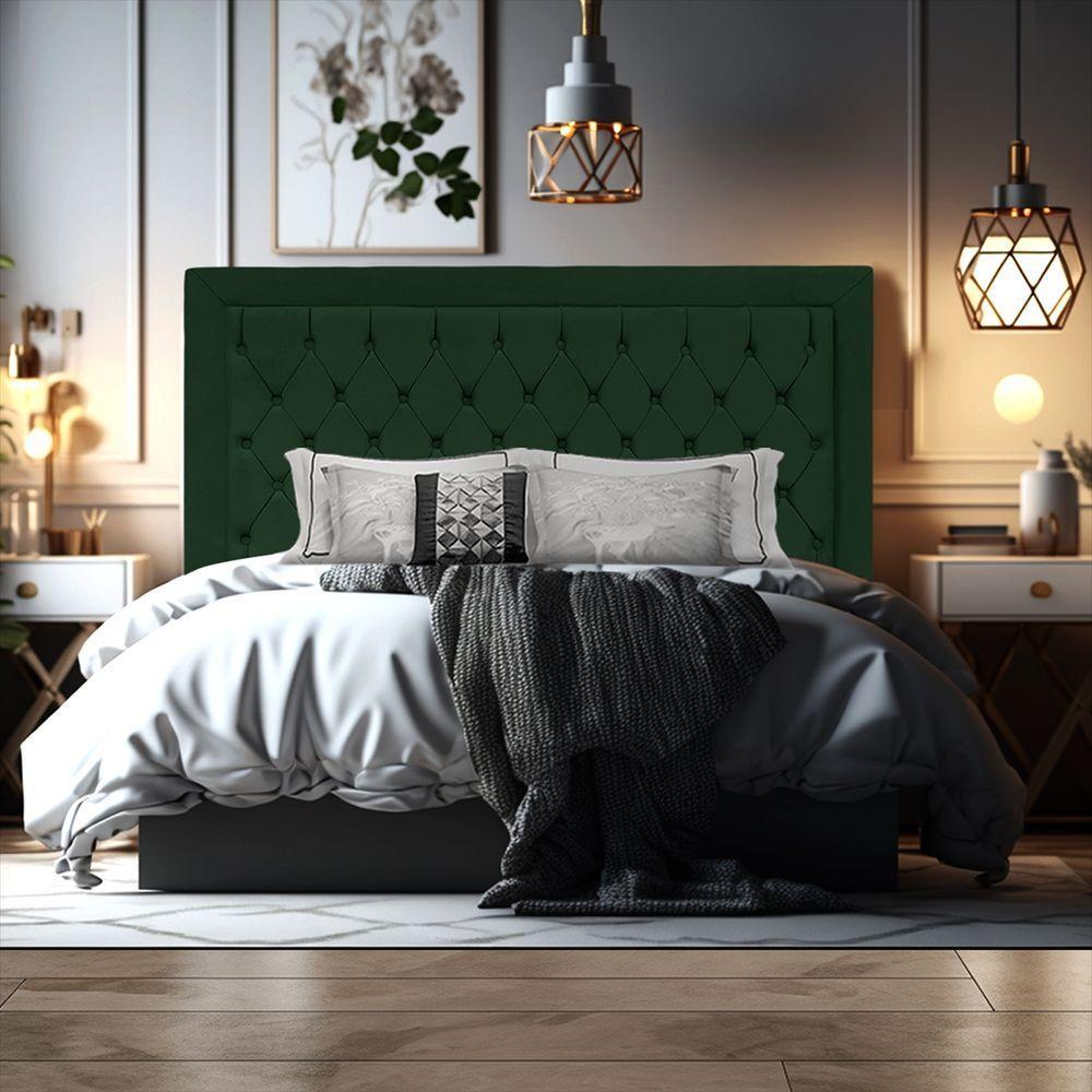Cabeceira De Cama Box Casal 140 Cm Baronesa Cor:verde - 6