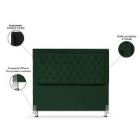 Cabeceira De Cama Box Casal 140 Cm Baronesa Cor:verde - 2