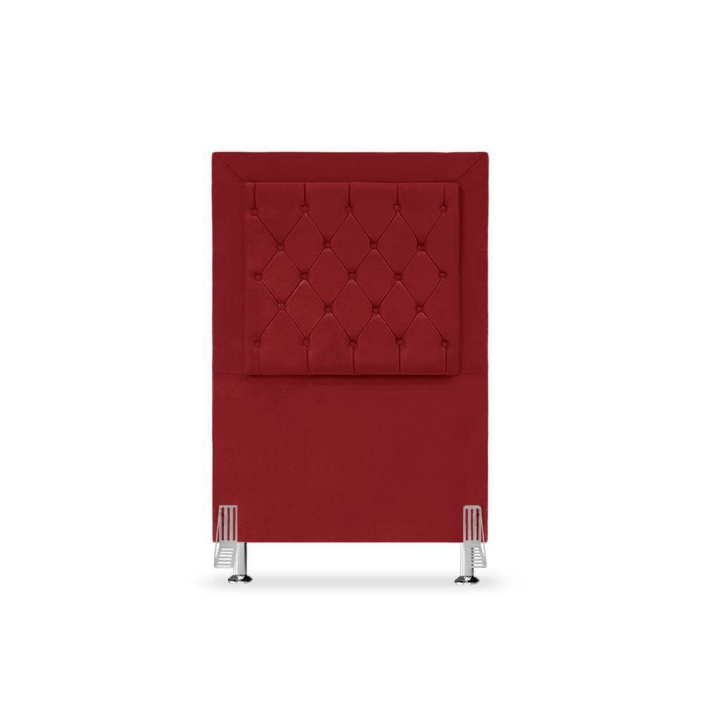 Cabeceira De Cama Box Solteiro 90 Cm Baronesa - Vermelho - 2