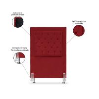 Cabeceira De Cama Box Solteiro 90 Cm Baronesa - Vermelho - 3